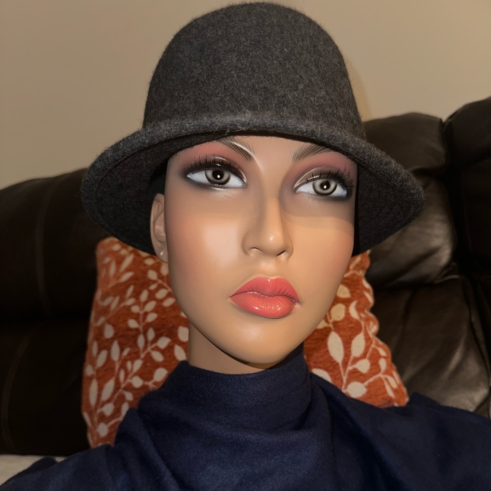 Gray 100% Wool hat